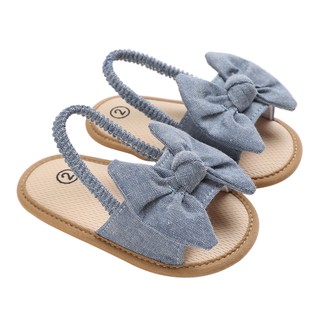 ♬Mg♪-Baby Girls Bow Knot Sandals Giày công chúa đế mềm mùa hè