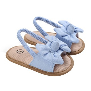 ♬Mg♪-Baby Girls Bow Knot Sandals Giày công chúa đế mềm mùa hè