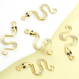10 Chiếc Kim Cương Giả Kẻ Sọc Hình Rắn Quyến Rũ Mặt Dây Kim Loại Bóng - DIY Đường Phố Hip Hop Phong Cách Vòng Cổ Bông Tai Móc Khóa Phong Cách Punk Unisex Phụ Kiện Trang Sức Cho Một Cái Nhìn Phong Cách