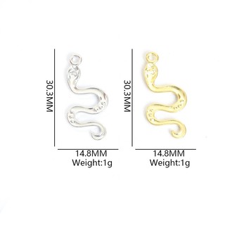 10 Chiếc Kim Cương Giả Kẻ Sọc Hình Rắn Quyến Rũ Mặt Dây Kim Loại Bóng - DIY Đường Phố Hip Hop Phong Cách Vòng Cổ Bông Tai Móc Khóa Phong Cách Punk Unisex Phụ Kiện Trang Sức Cho Một Cái Nhìn Phong Cách
