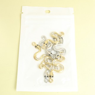 10 Chiếc Kim Cương Giả Kẻ Sọc Hình Rắn Quyến Rũ Mặt Dây Kim Loại Bóng - DIY Đường Phố Hip Hop Phong Cách Vòng Cổ Bông Tai Móc Khóa Phong Cách Punk Unisex Phụ Kiện Trang Sức Cho Một Cái Nhìn Phong Cách