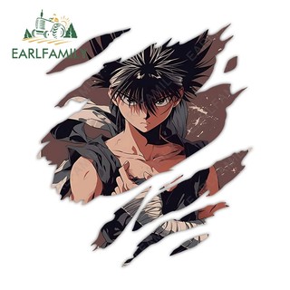 EARLFAMILY 13cm YuYu Hakusho Anime Xé Xe Miếng Dán Chống Trầy Xước Xe Máy Aquaflask Laptop Windows JDM Vinyl Decal Chống Thấm Nước Kiểu Dáng Xe