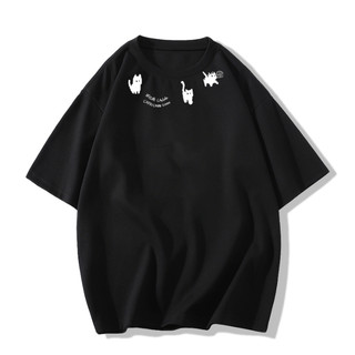HIIXIIVI Thương Hiệu Mới 100% Cotton Unisex Áo Thun Nữ Tay Ngắn Nam Nữ Baggy Cổ Tròn Rời In Độc Đáo Cặp Đôi Tee