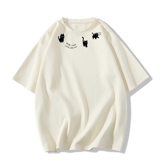 HIIXIIVI Thương Hiệu Mới 100% Cotton Unisex Áo Thun Nữ Tay Ngắn Nam Nữ Baggy Cổ Tròn Rời In Độc Đáo Cặp Đôi Tee