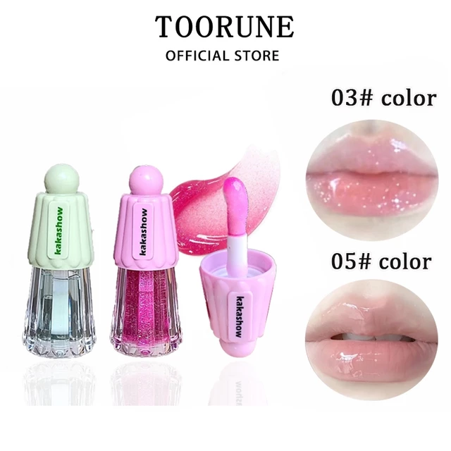 Kakashow Son bóng màu, dưỡng môi tinh chất môi làm đầy đặn rõ ràng, độ bóng môi dưỡng ẩm 6 colors
