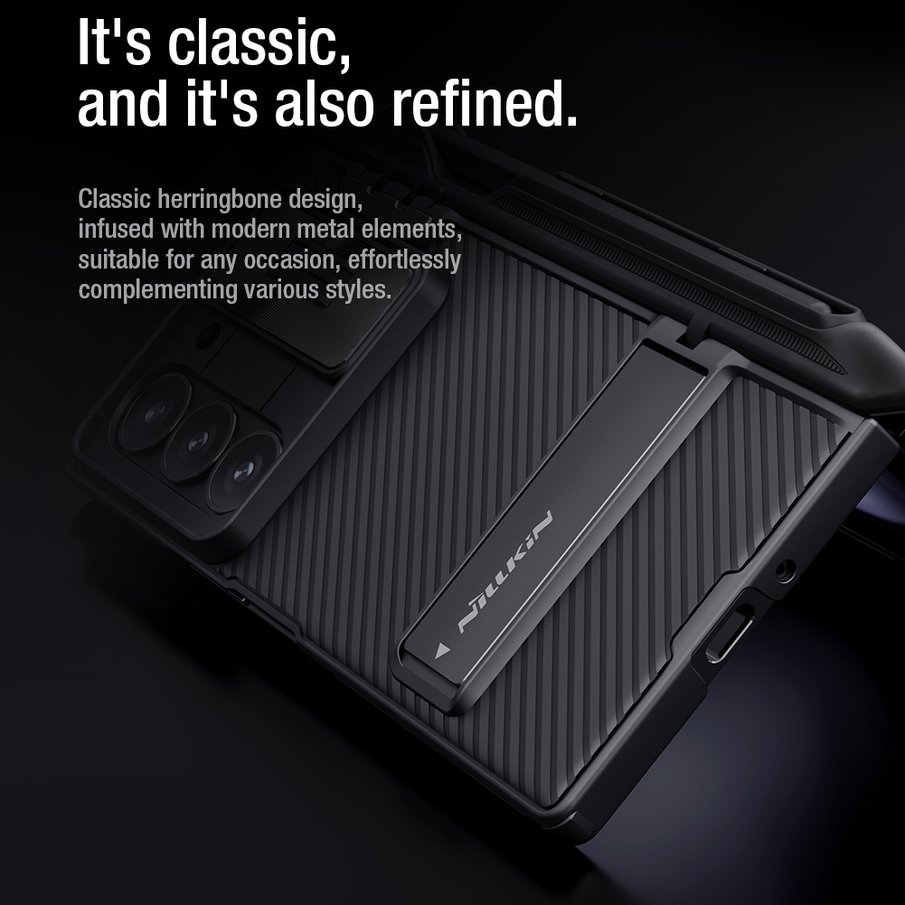 Nillkin Tương Thích Cho Samsung Galaxy Z Fold 6 CamShield PC Ống Kính Trượt Camera Bảo Vệ Giá Đỡ Vỏ Điện Thoại Vỏ Bảo Vệ Có Bút Chì