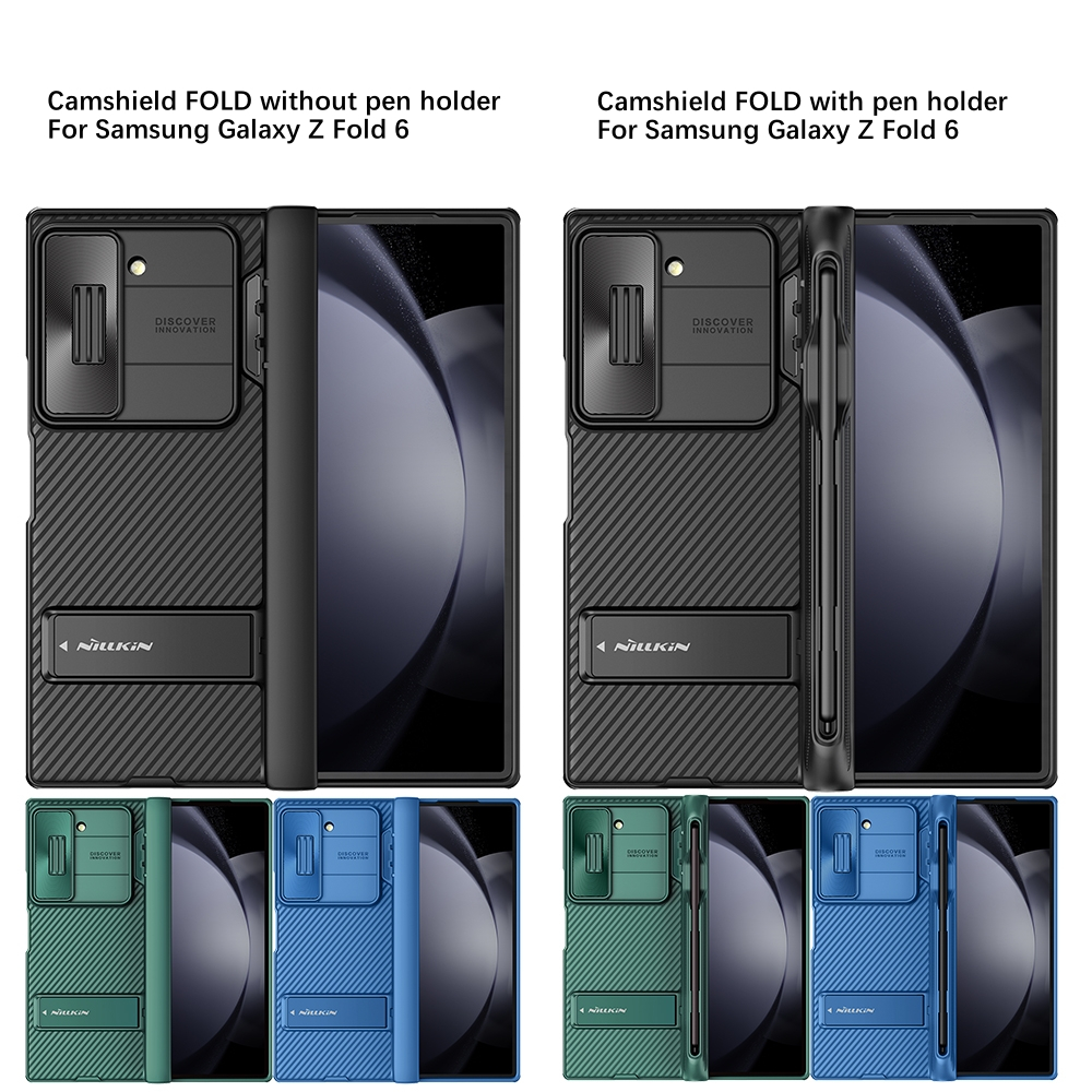 Nillkin Tương Thích Cho Samsung Galaxy Z Fold 6 CamShield PC Ống Kính Trượt Camera Bảo Vệ Giá Đỡ Vỏ Điện Thoại Vỏ Bảo Vệ Có Bút Chì