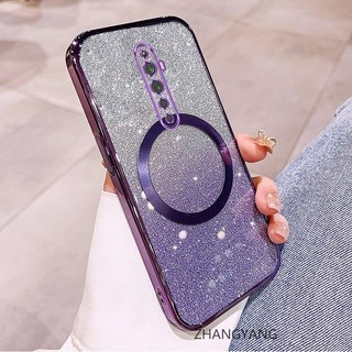 Ốp Lưng Cho OPPO Reno2 f reno 2z reno 2 Vỏ Điện Thoại Cạnh Thẳng Có Chức Năng Hút Từ Silicon TPU Mềm Chống Rơi Và Chống Bẩn