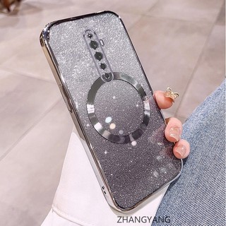 Ốp Lưng Cho OPPO Reno2 f reno 2z reno 2 Vỏ Điện Thoại Cạnh Thẳng Có Chức Năng Hút Từ Silicon TPU Mềm Chống Rơi Và Chống Bẩn
