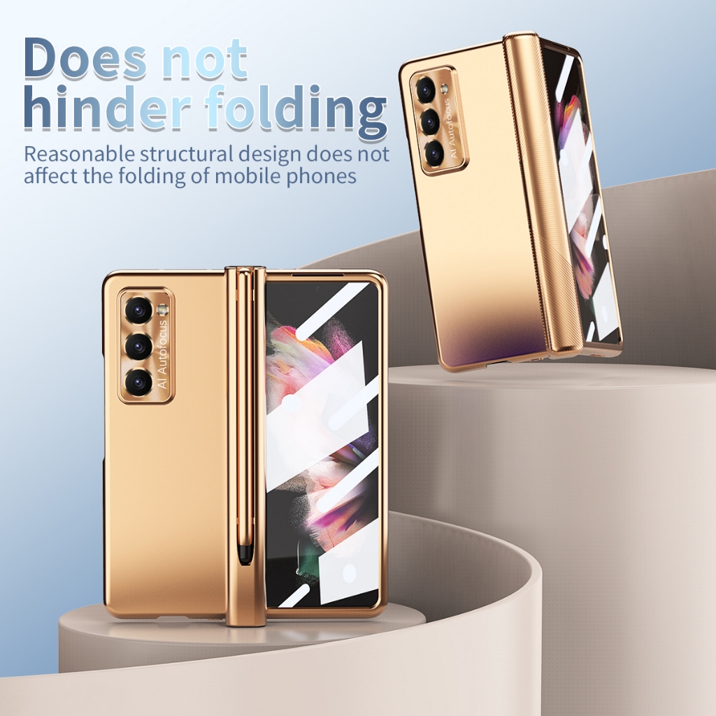 Có Bút Cảm Ứng Giáp Từ Tính Dành Cho Samsung Galaxy Z Fold 7 6 5 4 360 Bảo Vệ Toàn Màn Hình PC Chân Đế Vỏ Điện Thoại Gấp 3 Chống Sốc