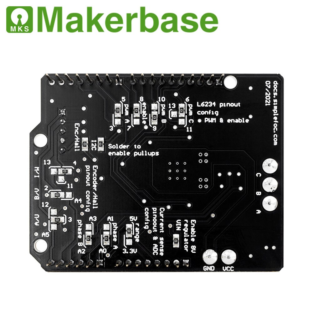 Bảng điều khiển động cơ SimpleFOC Shield V2.0.4 FOC BLDC Arduino Servo ...