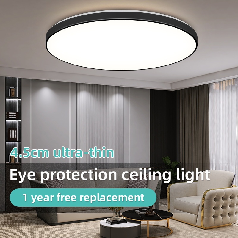 3 màu Led Đèn âm Trần Siêu Mỏng Hình Tròn Đèn Ốp Trần 30/40/60W Siêu Sáng Cho Phòng Khách / Phòng Ngủ / Phòng tắm Chiếu Sáng Gia Đình 220V