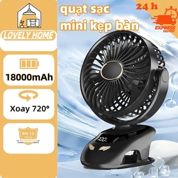 🔥18000 mah🔥Quạt sạc máy tính để bàn mini đa năng,quạt gấp mini thiết kế để bàn, Quạt mini sạc điện, tích điện 5 cấp độ gió - BH 12 tháng