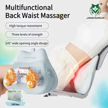 Jinkairui Gối Massage Hỗ Trợ Thắt Lưng Massage Eo Massage Với Nhiệt Lưng Massage Shiatsu Giảm Mệt Mỏi Sâu Nhào Gối Massage Không Dây Quà Tặng Sức Khỏe