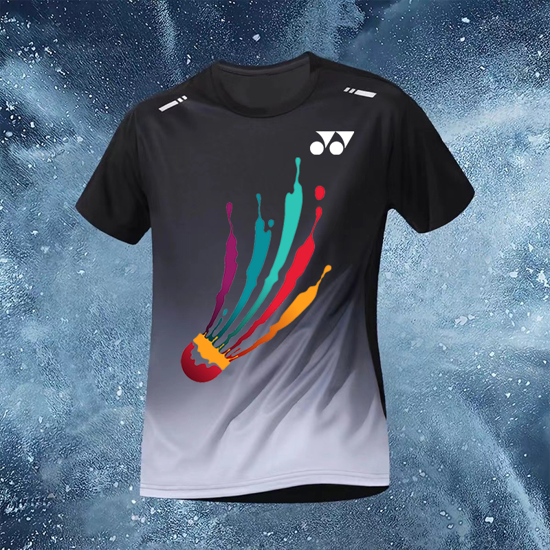 Yonex Thể Thao Thể Thao Áo nam Nữ Trẻ Em 2024 Mùa Hè Băng Quần Short Chạy Nhanh Khô Tay Ngắn Tập Thể Dục Huấn Luyện Viên Áo Thun Rời