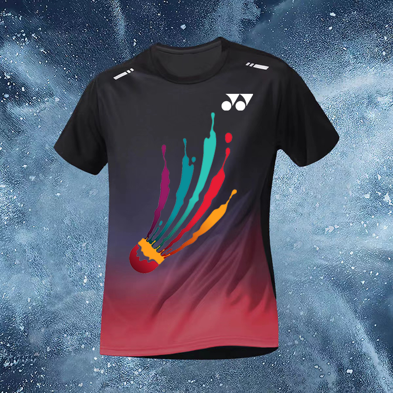 Yonex Thể Thao Thể Thao Áo nam Nữ Trẻ Em 2024 Mùa Hè Băng Quần Short Chạy Nhanh Khô Tay Ngắn Tập Thể Dục Huấn Luyện Viên Áo Thun Rời