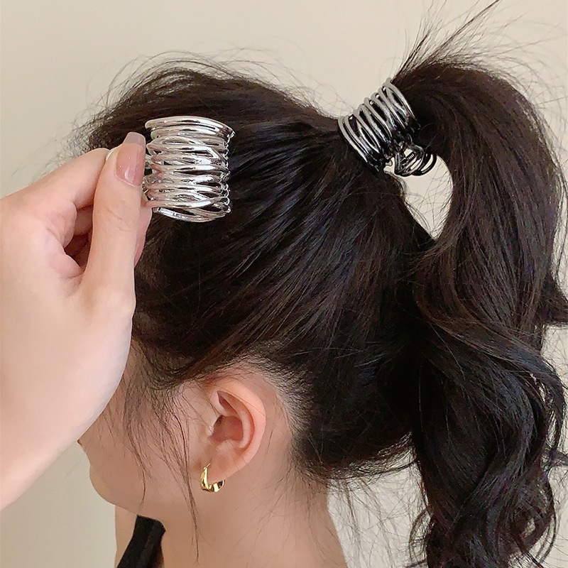 Chéo Xếp Ly Hình Học Lấy Kẹp Thời Trang Không Đều Thiết Kế Cảm Giác Cá Mập Kẹp Tính Khí Tất Cả Tóc Lấy Cá Tính Phụ Kiện Tóc Nữ