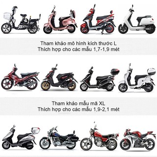 SEAMETAL Bạt Phủ Xe Máy, Bạt Trùm Xe Máy Vải Dù Tráng Nhôm 3 Lớp, Có Lớp Lót Chống Xước Xe