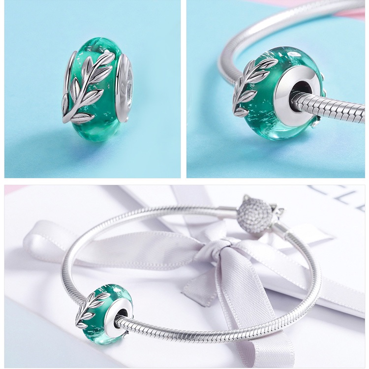 Ảnh Hạt charm BAMOER bằng bạc 925 dùng làm vòng đeo tay DIY 3