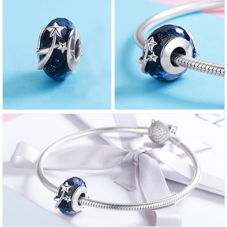 Ảnh Hạt charm BAMOER bằng bạc 925 dùng làm vòng đeo tay DIY 2