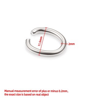 Nhẫn nhảy hình bầu dục bằng thép không gỉ Phụ kiện trang sức DIY Vòng cổ thủ công Vòng tay phù hợp