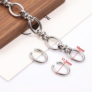 Nhẫn nhảy hình bầu dục bằng thép không gỉ Phụ kiện trang sức DIY Vòng cổ thủ công Vòng tay phù hợp