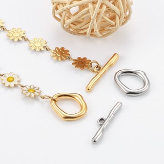 Đánh Bóng Thép Không Gỉ Vàng 18K Hình Đặc Biệt OT Khóa diy Trang Sức Vòng Cổ Vòng Tay Phụ Kiện