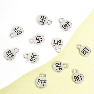 20 Chiếc Phong Cách Vintage BFF - Người Bạn Thân Nhất Mãi Đĩa Chữ Tròn Quyến Rũ Bảng Chữ Cái Thẻ Nhỏ Giọt Dầu Hợp Kim Mặt Dây Chuyền Cho Vòng Cổ Tình Bạn DIY Vòng Chân - Quà Tặng Lý Tưởng Cho Bạn Bè