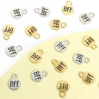 20 Chiếc Phong Cách Vintage BFF - Người Bạn Thân Nhất Mãi Đĩa Chữ Tròn Quyến Rũ Bảng Chữ Cái Thẻ Nhỏ Giọt Dầu Hợp Kim Mặt Dây Chuyền Cho Vòng Cổ Tình Bạn DIY Vòng Chân - Quà Tặng Lý Tưởng Cho Bạn Bè