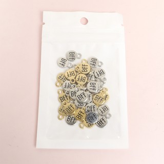 20 Chiếc Phong Cách Vintage BFF - Người Bạn Thân Nhất Mãi Đĩa Chữ Tròn Quyến Rũ Bảng Chữ Cái Thẻ Nhỏ Giọt Dầu Hợp Kim Mặt Dây Chuyền Cho Vòng Cổ Tình Bạn DIY Vòng Chân - Quà Tặng Lý Tưởng Cho Bạn Bè