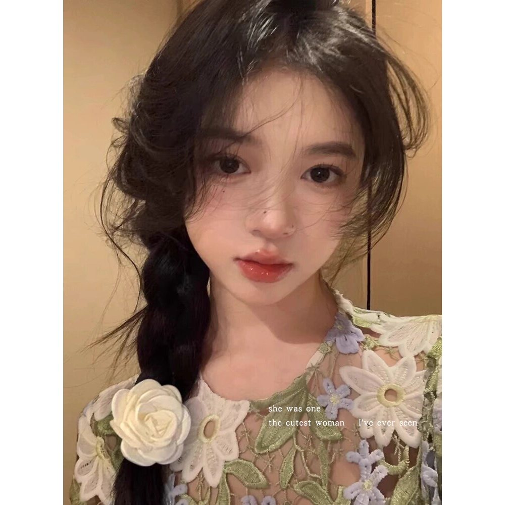 Ngọt ngào nhỏ hương thơm phong cách trà kẹp tóc bên rìa mỏ vịt dễ thương kẹp tóc thích hợp cho mũ nón phổ biến dành cho nữ