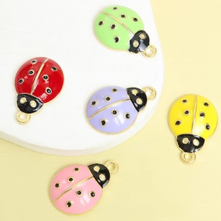 10 Chiếc Đầy Màu Sắc Bọ Rùa Men Quyến Rũ Châu Âu Và Mỹ Pop Trang Sức Phụ Kiện Côn Trùng Cánh Cứng Dễ Thương Nhỏ Giọt Dầu Hợp Kim Mặt Dây Chuyền Cho DIY Vòng Cổ, Vòng Tay, Bông Tai, Móc Khóa