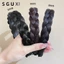 Fried Dough Twists bện tóc giả headband dành cho nữ 2024 phong cách mùa hè mới tất cả trong một roi xương cá buộc tóc dây buộc tóc đa năng để đi chơi