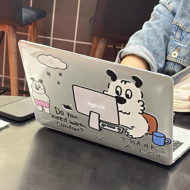 Ốp In Hình Con Chó Con Làm Việc Có Vỏ Bàn Phím Cho 2026 Macbook Neo A3404 Air M5 A3448 A3449 Pro14 M1 M2 M3 M4 M5 Pro13 M1 M2 A2338 Air Retina13 A2179 A2337 Pro15 Air13 A1466