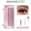 KILIGMATA 60 Cụm Mi D Curl Volume Phần mở rộng mi riêng lẻ 10D / 20D Wispy Mi Cụm DIY Tại Nhà (D-9-16 Mix)