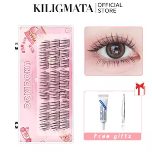 Kiligmatata Hàng thứ 3 K02 Nhóm Cô Gái Phân Đoạn Lông Mi Giả 3D DIY Vai Trò Chơi Thần Tượng Lông Mi Giả Cụm Đặt Hàng Cá Nhân Nối Mi Dụng Cụ Trang Điểm