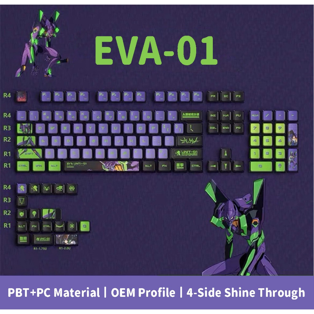 122 Phím CSGO-EVA Pudding Bàn Phím Cơ Keycaps PBT Nhuộm thăng hoa OEM ...