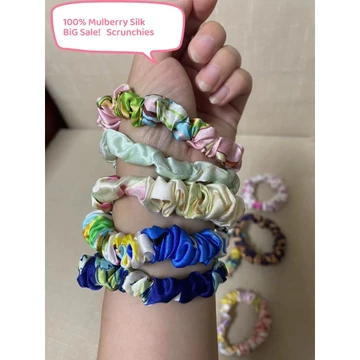 Women's Silk Pure Hair Tie Scrunchie Scrunchies