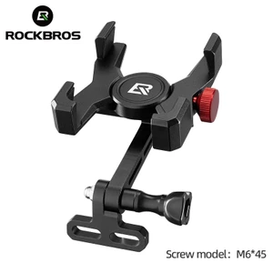 ROCKBROS Giá đỡ điện thoại xe đạp Giá đỡ hợp kim nhôm MTB Xe đạp đường trường Hấp thụ sốc Giá đỡ điện thoại