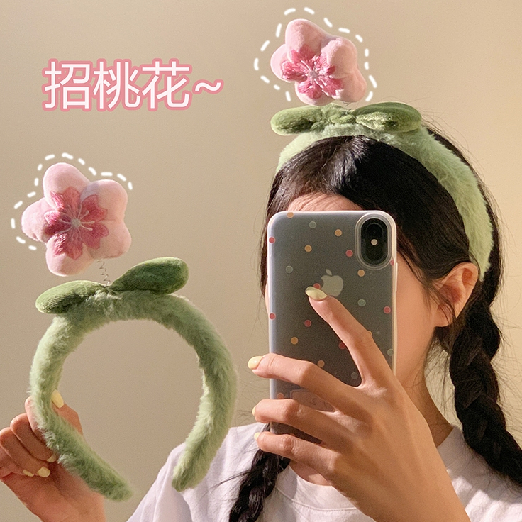 Mới Ngọt Ngào Dễ Thương Nhỏ Tươi Hoa Anh Đào Đầu Du Lịch Ngày Lễ Độc Quyền Băng Đô Rửa Mặt Ra Băng Đô Sử Dụng Kép
