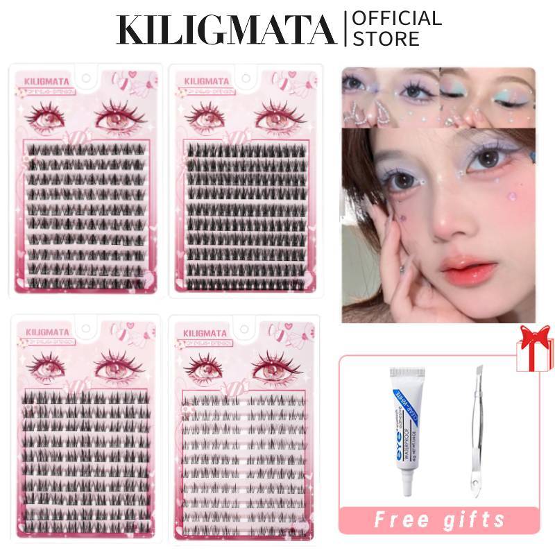 [Giao hàng trong ngày] KILIGMATA Lông Mi Giả 10 Hàng Dày 3d Tự Nhiên 10mm-13mm /mi giả tách sợi/mi giả tự nhiên