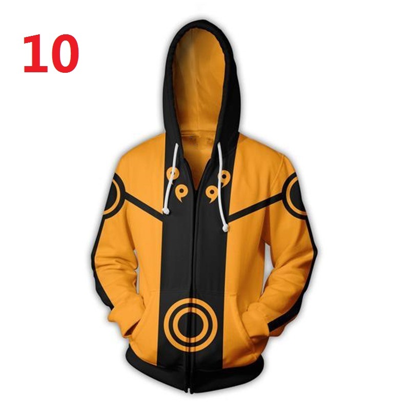Naruto Dây Kéo Áo Khoác Anime Áo Len In Kỹ Thuật Số