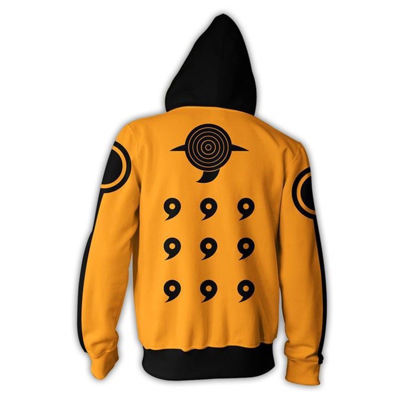 Naruto Dây Kéo Áo Khoác Anime Áo Len In Kỹ Thuật Số