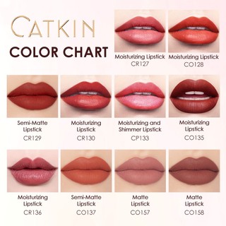 CATKIN Rouge Lipstick Son thỏi dưỡng ẩm kháng nước lâu trôi với 6 màu thời trang tùy chọn 3.6g