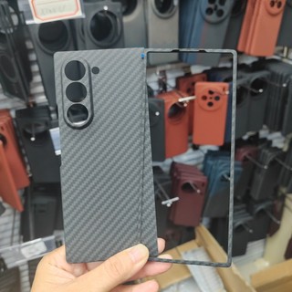 Ốp Lưng Sợi Carbon Thật 1500D Cho Samsung Galaxy Z Fold 6 Siêu Mỏng Chống Rơi Sợi Aramid Vỏ Điện Thoại Cho Galaxy Z Fold 6 Ốp Lưng
