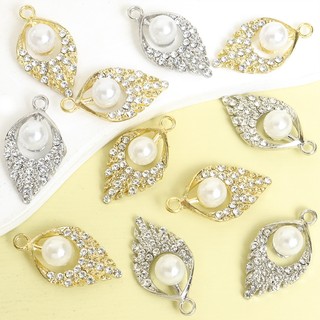 10 Chiếc Đá Lấp Lánh & Hình Lá Ngọc Trai Quyến Rũ Tính Khí Thanh Lịch Vòng Cổ Bông Tai Trang Trí Quần Áo Mặt Dây Hình Thoi DIY - Hoàn Hảo Cho Những dịp Trang Trọng Và Mặc Hàng Ngày