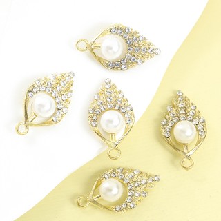 10 Chiếc Đá Lấp Lánh & Hình Lá Ngọc Trai Quyến Rũ Tính Khí Thanh Lịch Vòng Cổ Bông Tai Trang Trí Quần Áo Mặt Dây Hình Thoi DIY - Hoàn Hảo Cho Những dịp Trang Trọng Và Mặc Hàng Ngày