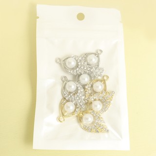 10 Chiếc Đá Lấp Lánh & Hình Lá Ngọc Trai Quyến Rũ Tính Khí Thanh Lịch Vòng Cổ Bông Tai Trang Trí Quần Áo Mặt Dây Hình Thoi DIY - Hoàn Hảo Cho Những dịp Trang Trọng Và Mặc Hàng Ngày