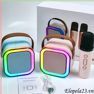 Loa và micro Bluetooth K12 phổ biến tích hợp phát sóng trực tiếp ngoài trời karaoke tại nhà có micro Loa Bluetooth Loa và micrô Bluetooth K12 phổ biến