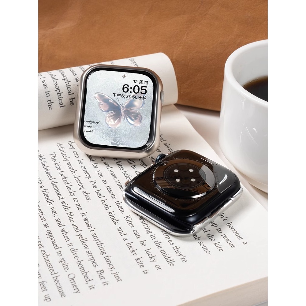 Ốp bảo vệ chống trầy xước hợp kim nhôm bán kín dành cho nữ dành cho Apple Watch SE S10 S9 S8 SE S7 S6 S5 Ultra 49mm 46mm 44mm 41mm 42mm 40mm 38mm Iwatch Band